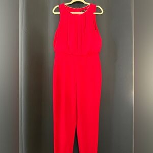 White House Black Market Vibrant Red-Dark Pink Jumpsuit